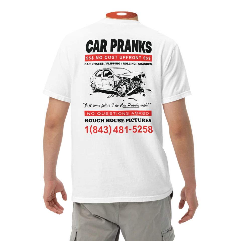 CAR PRANKS TEE (WHITE)