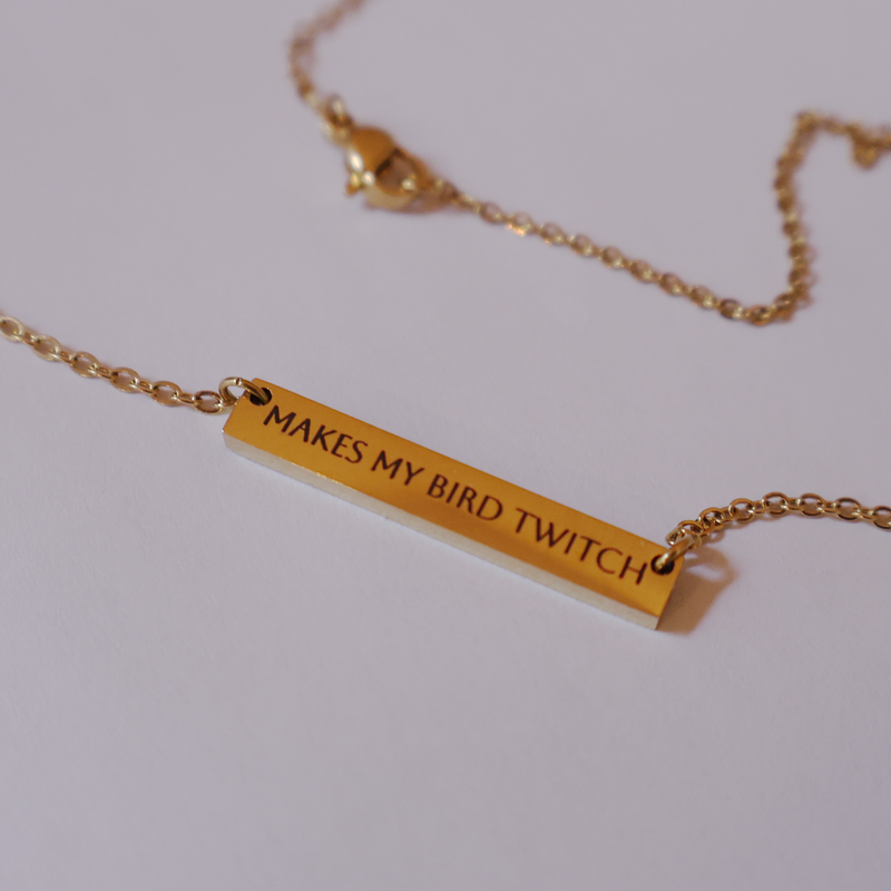 JUDY GEMSTONE "MAKES MY BIRD TWITCH" NECKLACE