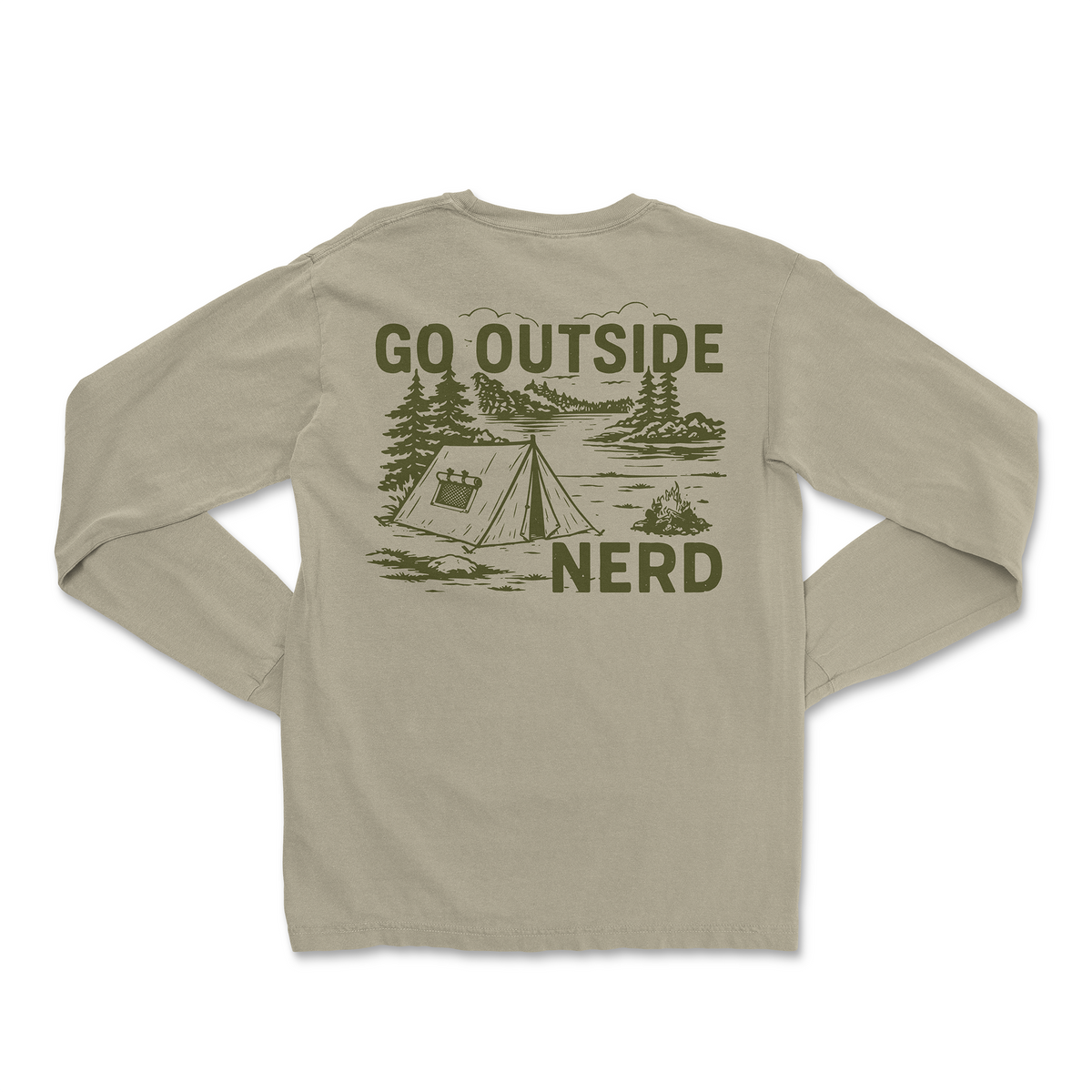 GO OUTSIDE NERD LONG SLEEVE TEE