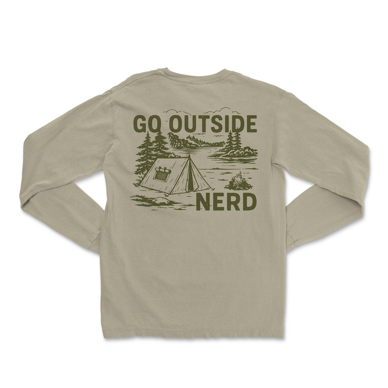 GO OUTSIDE NERD LONG SLEEVE TEE