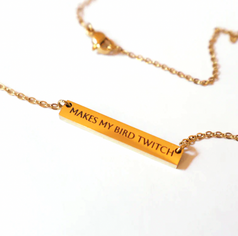 JUDY GEMSTONE "MAKES MY BIRD TWITCH" NECKLACE