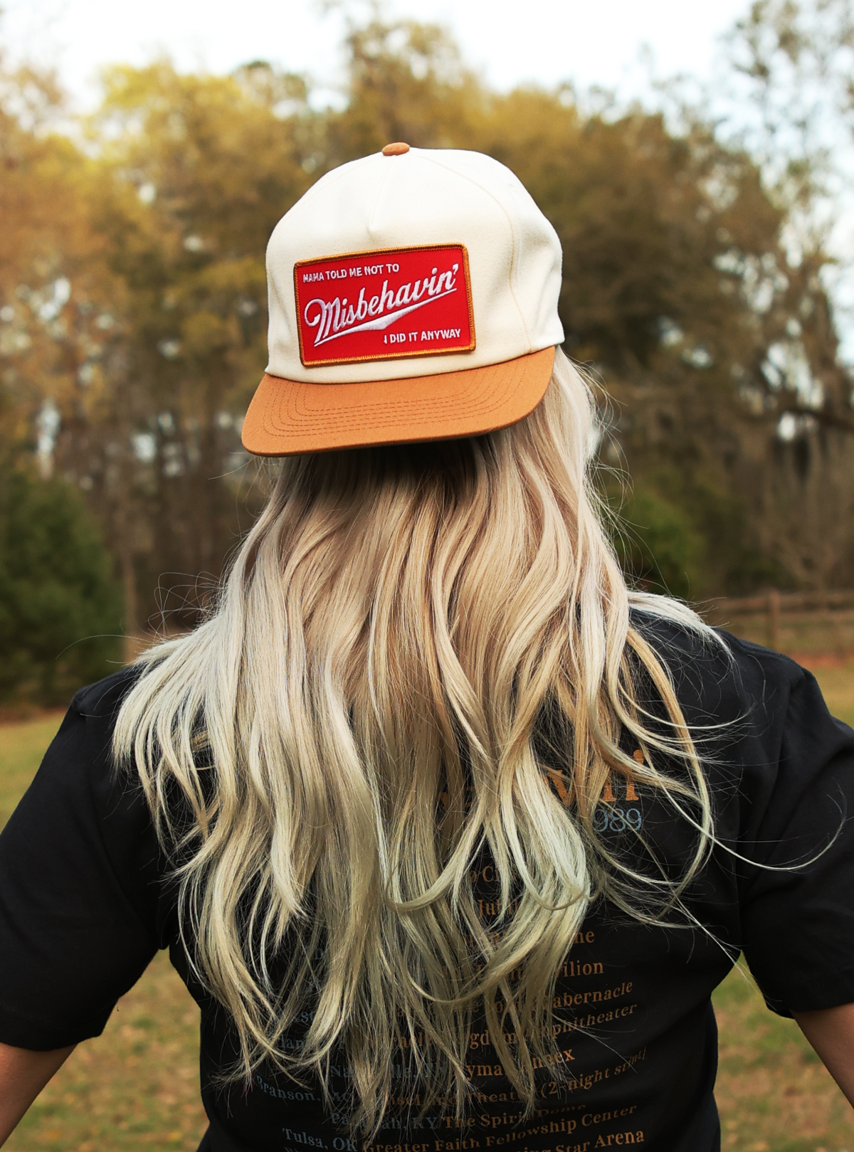 MISBEHAVIN' PATCH HAT - GOLD/IVORY